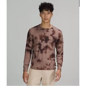 Lululemon Size M Lab Wool Blend Tie Dye Long Sleeve MITD Brown NWT $98